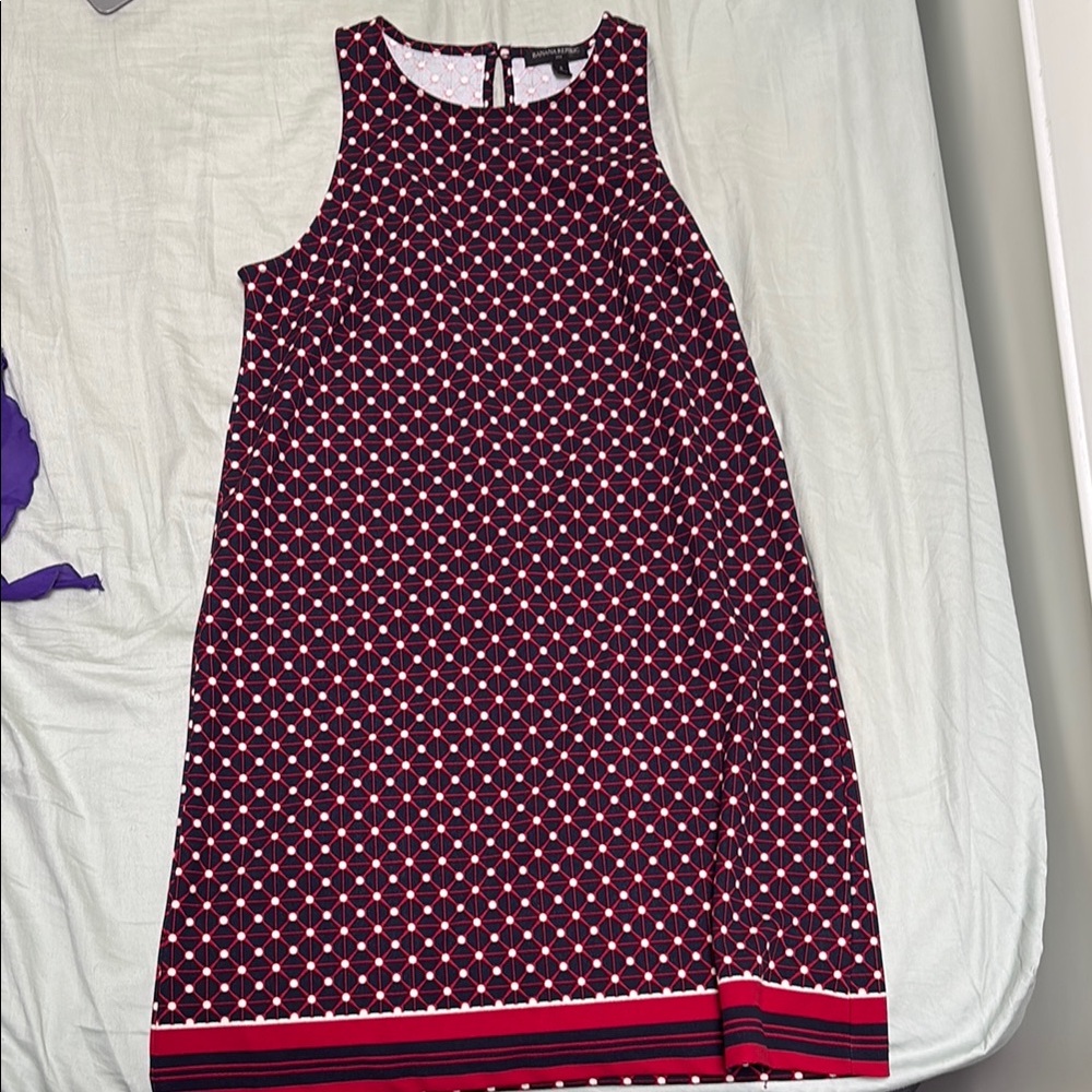 Banana Republic Red and White Halter Sundress
